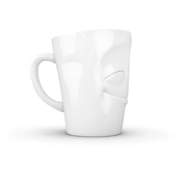 FIFTYEIGHT PRODUCTS T018301 biela hrnček s uškom Amused 350 ml