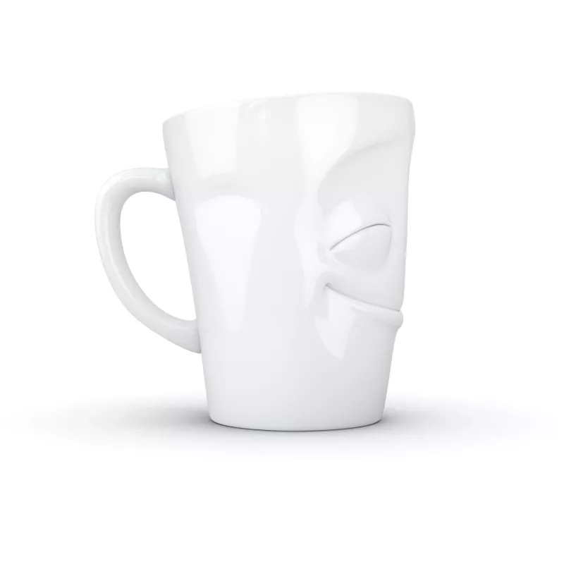 FIFTYEIGHT PRODUCTS T018301 biela hrnček s uškom Amused 350 ml