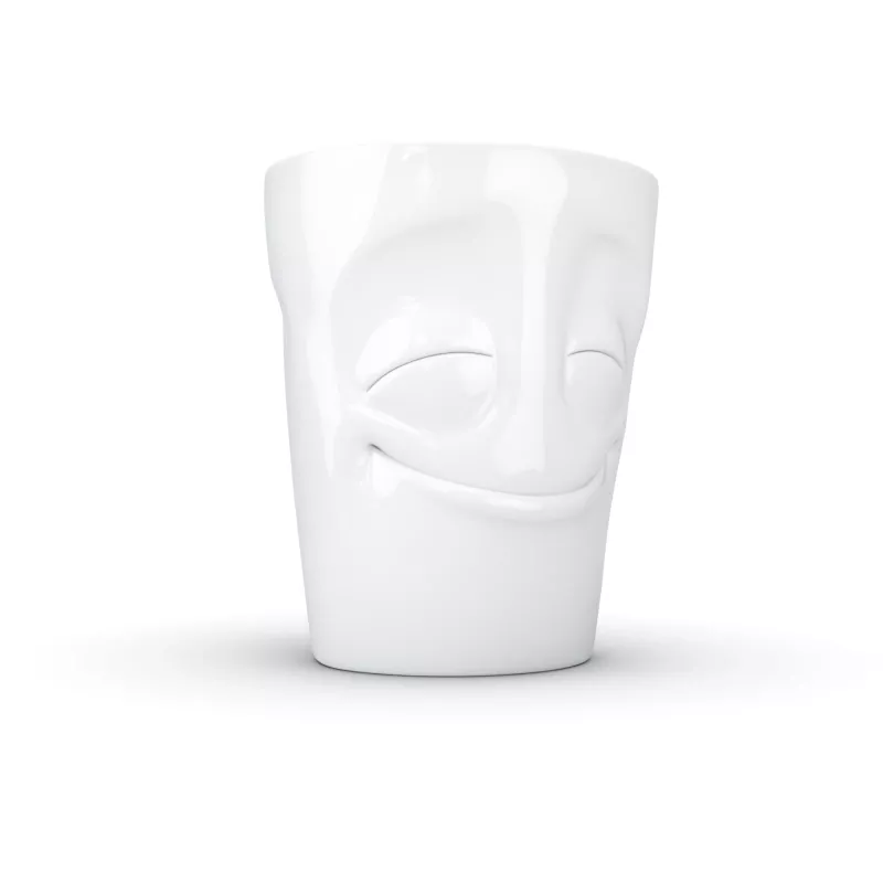 FIFTYEIGHT PRODUCTS T018301 biela hrnček s uškom Amused 350 ml