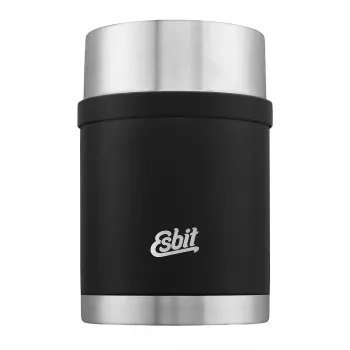 Esbit Sculptor Food Jug 0,75L čierna – nepriepustná vákuovo izolovaná termonádoba na jedlo s miskou ako vrchnákom a skladacou lyžicou