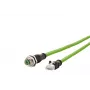 METZ CONNECT 142M2X25100 priemyselný ethernetový kábel - 10 m Cat 6a S/FTP, konektor samec M12 X-kódovaný na konektor samec RJ45, bezhalogénový zelený