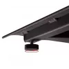 B-TECH AV SYSTEM X - univerzálny dvojitý podlahový stojan pre ploché obrazovky (VESA 600 x 400) - 2,4 m, čierny