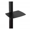 B-TECH AV SYSTEM X - univerzálny dvojitý podlahový stojan pre ploché obrazovky (VESA 600 x 400) - 2,4 m, čierny