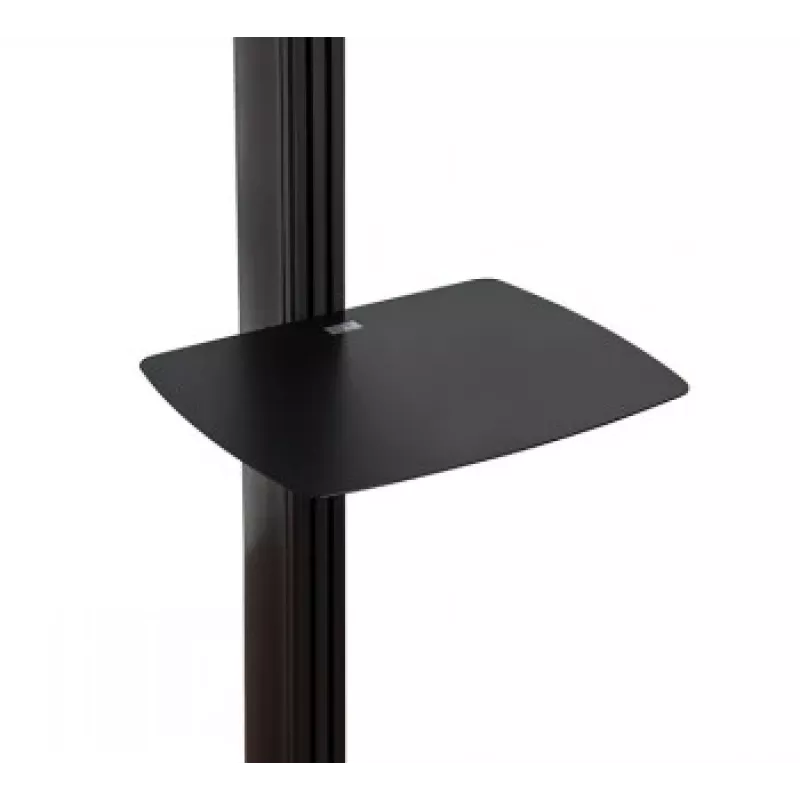 B-TECH AV SYSTEM X - univerzálny dvojitý podlahový stojan pre ploché obrazovky (VESA 600 x 400) - 2,4 m, čierny