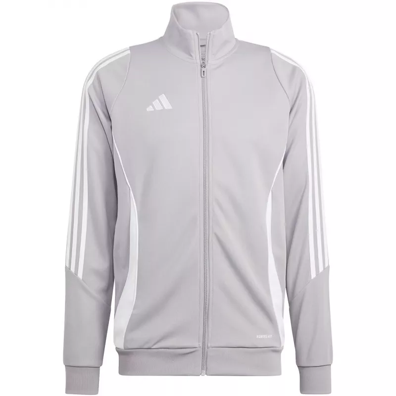 adidas Tiro 24 tréningové tričko Medium Grey Heather/čierna XL pánske tričko s dlhým rukávom