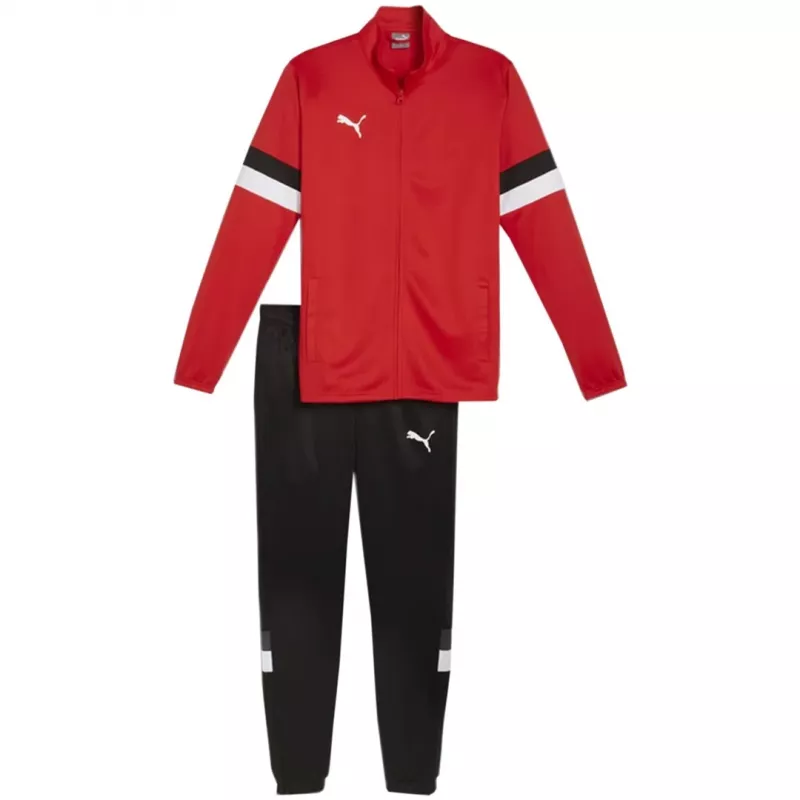 PUMA pánske Team Rise tepláková súprava červená a čierna veľkosť L
