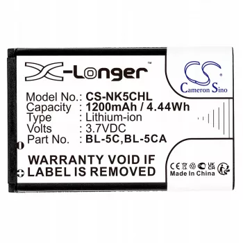 Cameron Sino 1200mAh Li-ion batéria pre Nokia BL-5C, BL-5CA, Teltonika, Lark BL-6SP