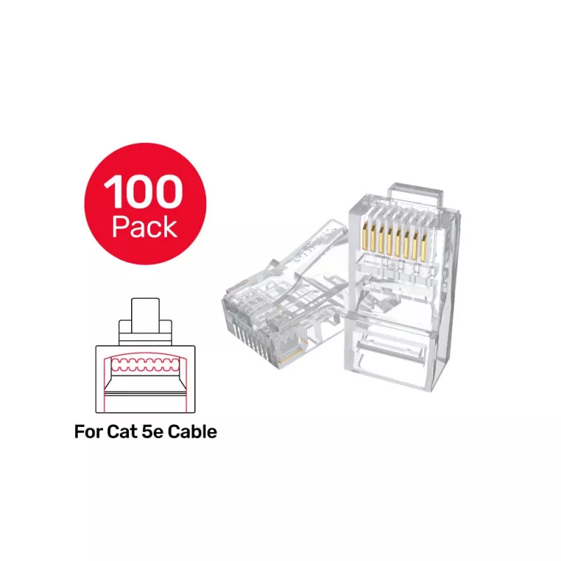 UNITEK RJ45 modulárny konektor samec (8P8C) Cat. 5e, balenie 100 ks