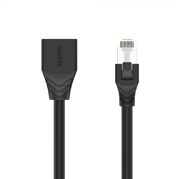 UNITEK Cat.6 STP RJ45 predlžovací kábel (8P8C) konektor samec na konektor samica, 2m, čierny