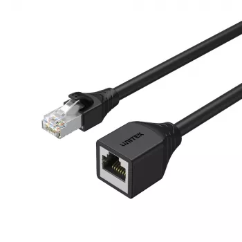 UNITEK Cat.6 STP RJ45 predlžovací kábel (8P8C) konektor samec na konektor samica, 2m, čierny