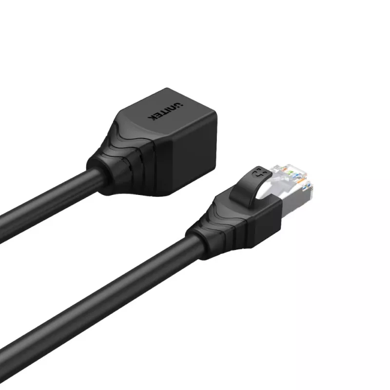 UNITEK Cat.6 STP RJ45 predlžovací kábel (8P8C) konektor samec na konektor samica, 2m, čierny