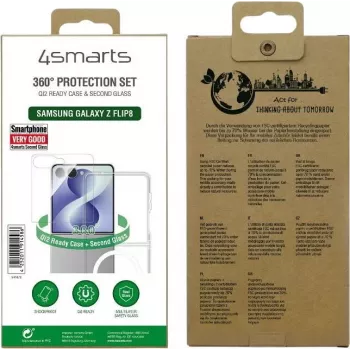 4smarts 360° ochranná sada pre Samsung Galaxy Z Flip8 - transparentná