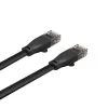 UNITEK Cat.6 UTP plochý kábel 10m čierny RJ45 Snagless Gigabit Ethernet