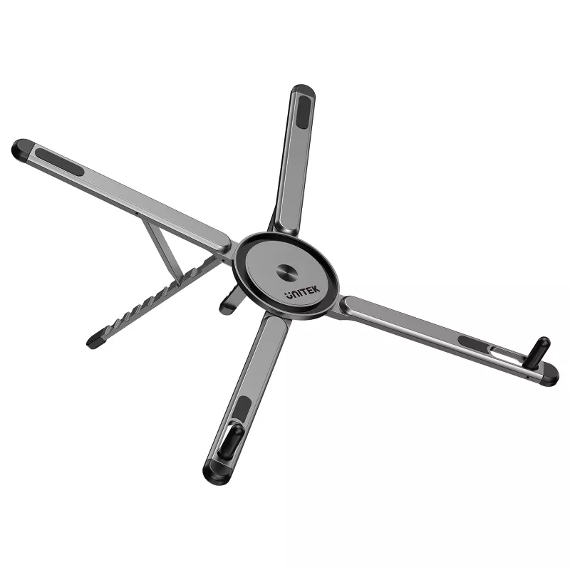 UNITEK Mag-Fold skladací magnetický stojan na telefón, tablet a notebook s funkciou statívu, Space Grey