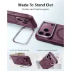 ESR Classic Hybrid Kickstand MagSafe puzdro pre iPhone 17 Pro Max / 18 Pro Max - matné tmavé burgundy
