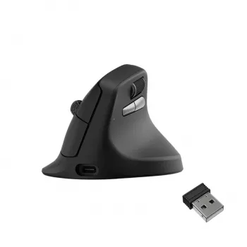 Keychron M5-A29 vertikálna PixArt 3311 1K čierna ergonomická bezdrôtová herná myš