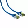 IT-BUDGET Full Copper Premium patch kábel Cat.6A s Cat.7 káblom 600 MHz bezhalogénový PoE+ 10Gbps modrý 3m