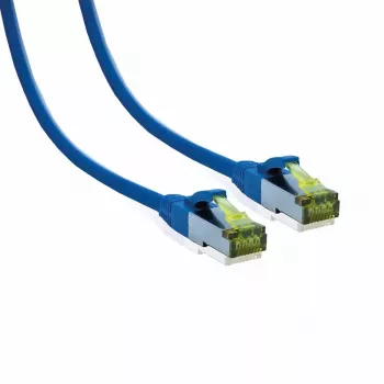 IT-BUDGET Full Copper Premium patch kábel Cat.6A s Cat.7 káblom 600 MHz bezhalogénový PoE+ 10Gbps modrý 3m