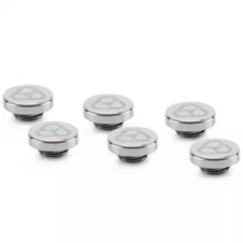 Thermal Grizzly DeltaMate Plug uzatváracie zátky, mosadz - lesklý nikel, balenie 6 ks