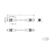 METZ CONNECT M12 D-kódovaný priemyselný Ethernet patch kábel, 4-pólový konektor samec na 4-pólový konektor samec, 5m, PUR zelená