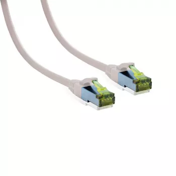 IT-BUDGET Cat.6A S/FTP LSZH patch kábel, 0,5 m, biely, 10Gbps, PoE+, 600MHz, meď