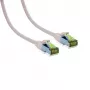 IT-BUDGET Cat.6A S/FTP LSZH patch kábel, 0,5 m, biely, 10Gbps, PoE+, 600MHz, meď