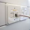 IT-BUDGET Cat.6A S/FTP LSZH patch kábel, 0,5 m, biely, 10Gbps, PoE+, 600MHz, meď