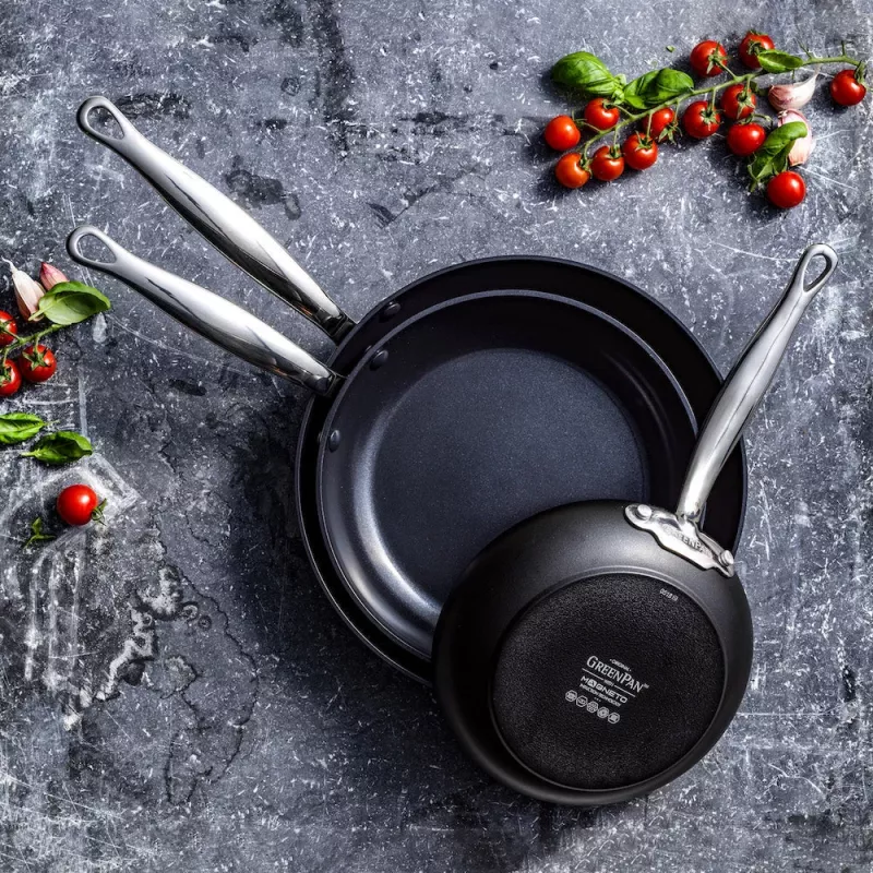 GreenPan Barcelona sada panvíc 3-dielna 20/24/28 cm čierna keramická nepriľnavá