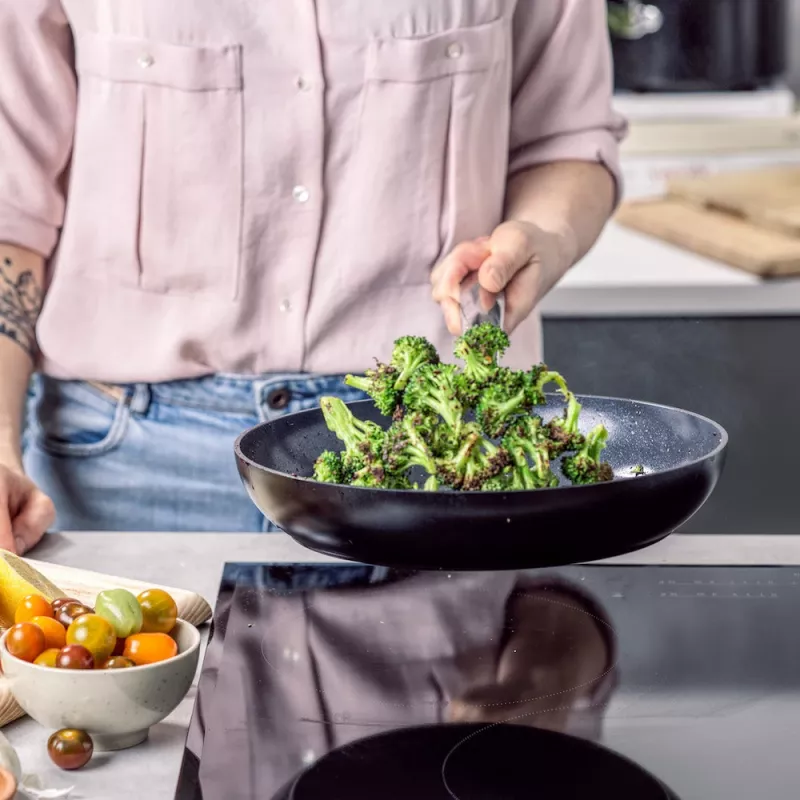 GreenPan Barcelona sada panvíc 3-dielna 20/24/28 cm čierna keramická nepriľnavá