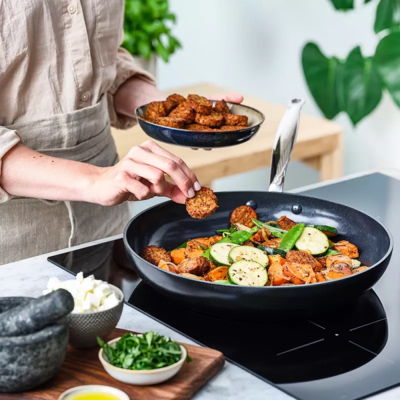 GreenPan Barcelona sada panvíc 3-dielna 20/24/28 cm čierna keramická nepriľnavá
