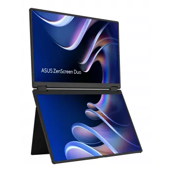 ASUS ZenScreen Duo MB14FCD 14 palcov duálny prenosný monitor 1920x1200 IPS USB-C Mini-HDMI skladací