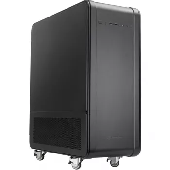 SilverStone Technology ALTA G1M Micro-ATX skriňa - čierna, tvrdené sklo, 90° rotácia základnej dosky, 180mm Air Penetrator ventilátor
