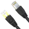UNITEK Cat.7 S/FTP 2,0 m Ethernet patch kábel, 10 Gbit/s, 600 MHz, pozlátené RJ45 konektory, čierna