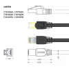 UNITEK Cat.7 S/FTP 2,0 m Ethernet patch kábel, 10 Gbit/s, 600 MHz, pozlátené RJ45 konektory, čierna