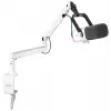 FIFINE TAM8W dynamický XLR/USB podcastový mikrofón s ramenom, biely