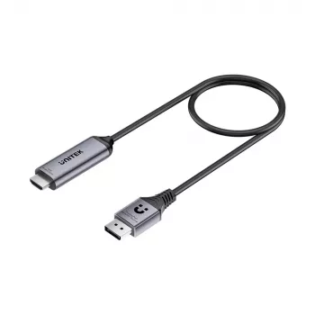 UNITEK DisplayPort 1.4 na HDMI 2.1 aktívny kábel 8K@60Hz HDR DSC 1,8m
