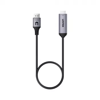 UNITEK DisplayPort 1.4 na HDMI 2.1 aktívny kábel 8K@60Hz HDR DSC 1,8m
