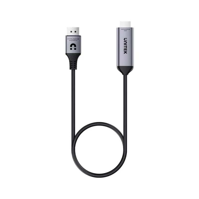 UNITEK DisplayPort 1.4 na HDMI 2.1 aktívny kábel 8K@60Hz HDR DSC 1,8m