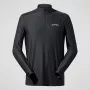 Berghaus 24/7 Tech Tee LS HZ Jet Black pánske tričko s dlhým rukávom a polovičným zipsom
