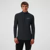 Berghaus 24/7 Tech Tee LS HZ Jet Black pánske tričko s dlhým rukávom a polovičným zipsom