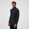 Berghaus 24/7 Tech Tee LS HZ Jet Black pánske tričko s dlhým rukávom a polovičným zipsom