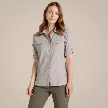 Craghoppers NosiLife Adventure LS Shirt III dámska cestovná košeľa - Soft Mushroom
