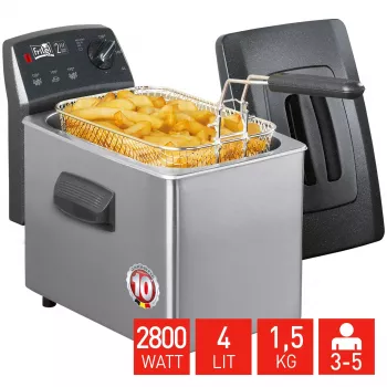 FRITEL TURBO SF fritéza 4L 2800W antracit metalická/strieborná