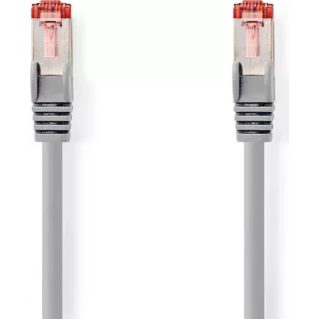 Nedis CAT6 S/FTP sieťový kábel RJ45 konektor samec na RJ45 konektor samec 20m okrúhly LSZH sivý