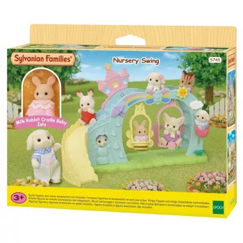 EPOCH Sylvanian Families Adventure Kindergarten hojdačka s figúrkou