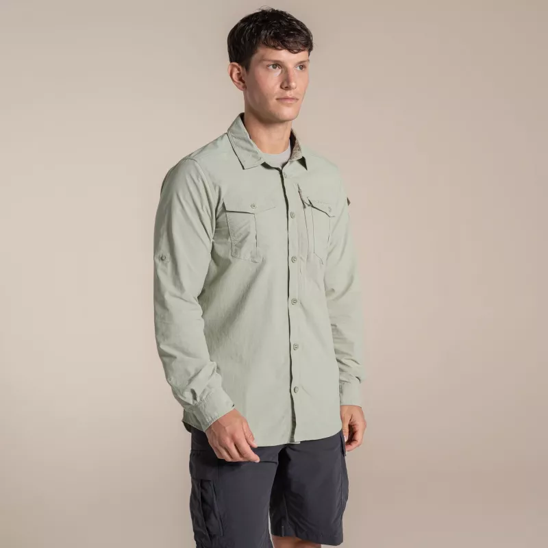 Craghoppers NosiLife Adventure LS Shirt III - pánska cestovná košeľa, Bay Leaf, Medium