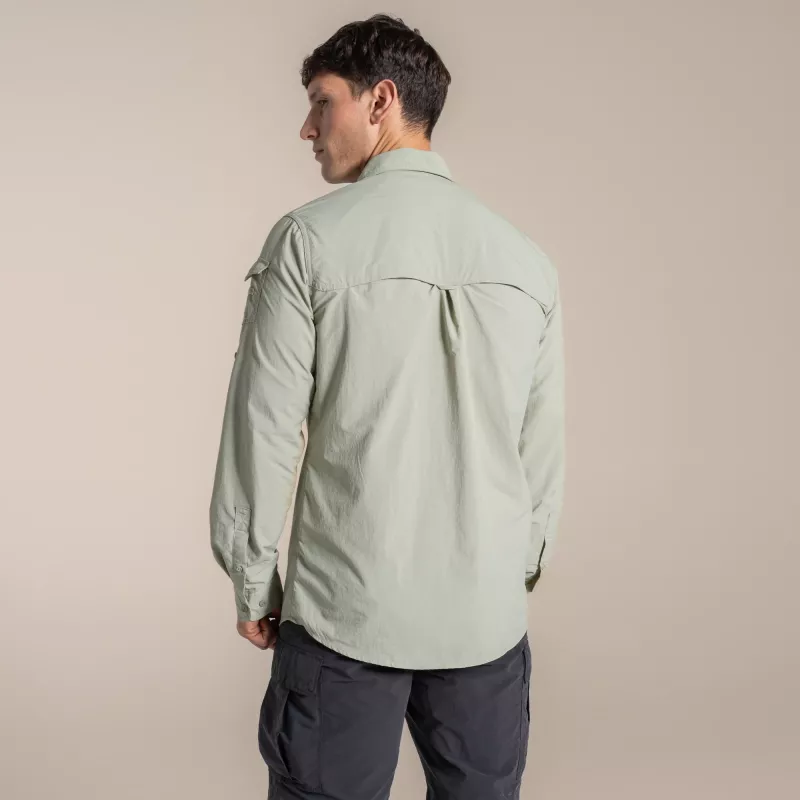 Craghoppers NosiLife Adventure LS Shirt III - pánska cestovná košeľa, Bay Leaf, Medium