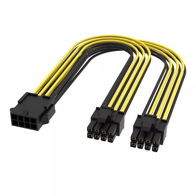 Akasa 6 sád PCIe na dual 6+2-pin rozbočovací kábel - 24 cm