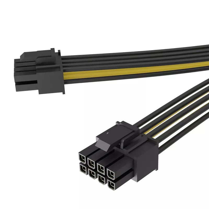 Akasa 6 sád PCIe na dual 6+2-pin rozbočovací kábel - 24 cm