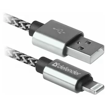 Defender USB-A na Lightning kábel 1,0m 2,1A biela
